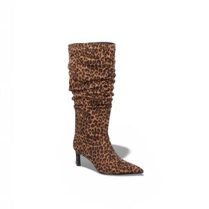 Time and Tru Leopard Print Heeled Boots